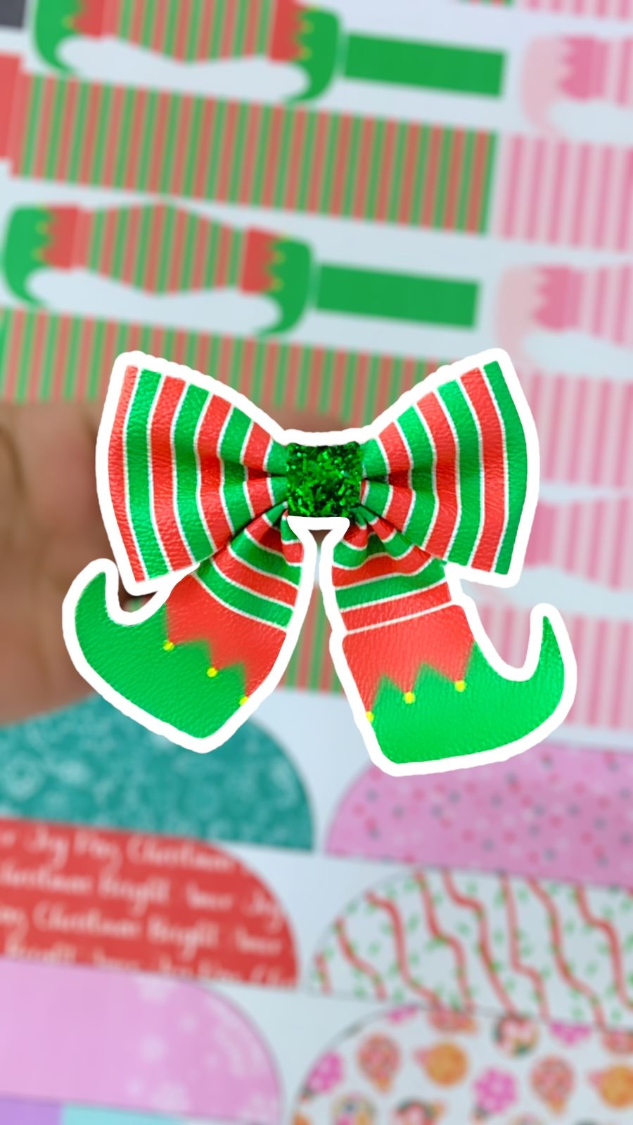 MOÑO ARMABLE NAVIDEÑO BOTITAS SANTA Y TIRAS