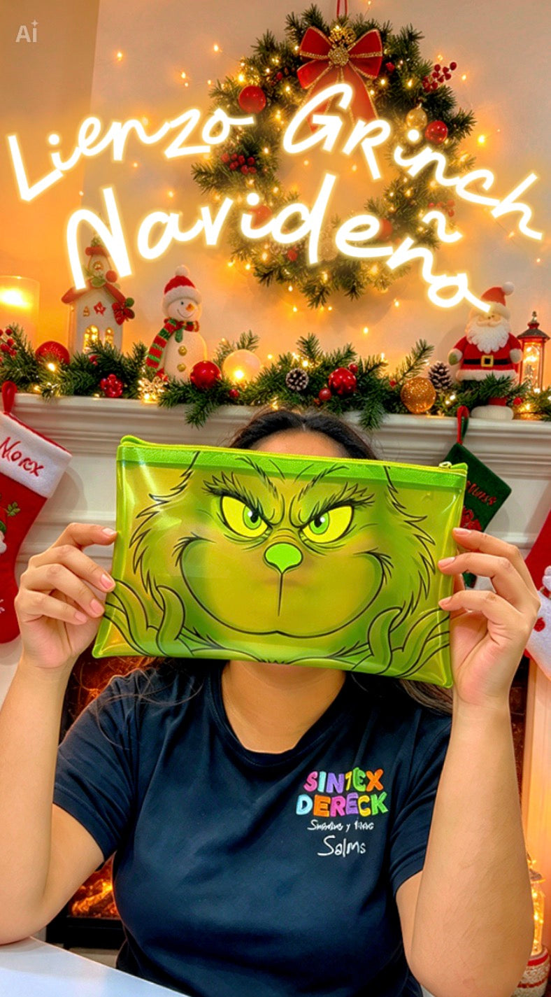 LIENZO NAVIDEÑO GRINCH #2 TRANSPARENTE