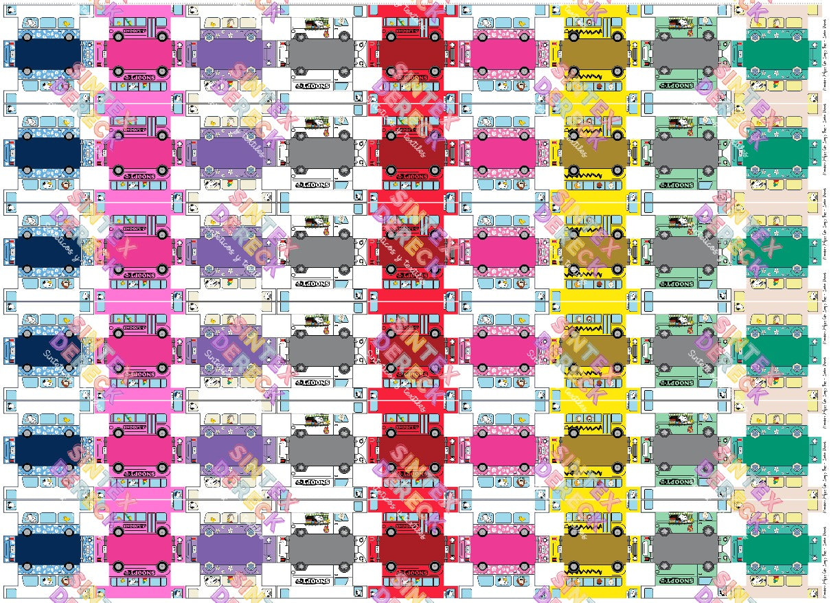 LIENZOS SNOOPY BUS