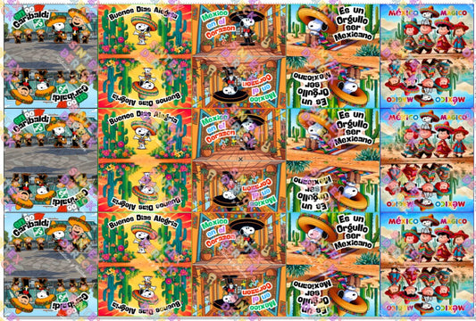 LIENZO SNOOPY MEXICANO
