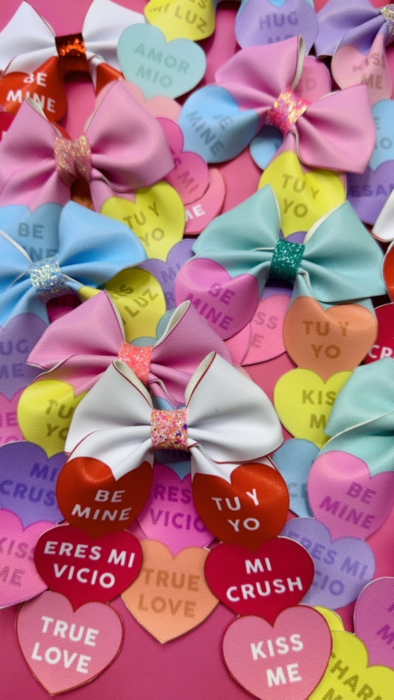 MOÑO TIRAS SAN VALENTIN CORAZONES