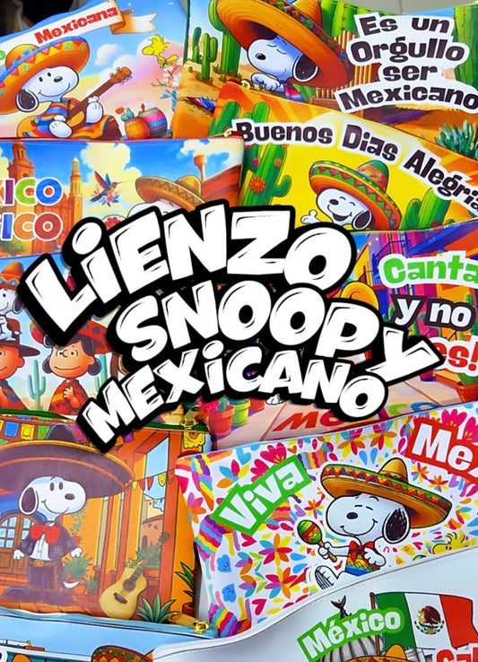 LIENZO SNOOPY MEXICANO