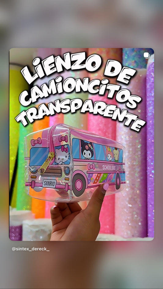 LIENZO TRANSPARENTE PERSONAJES BUS