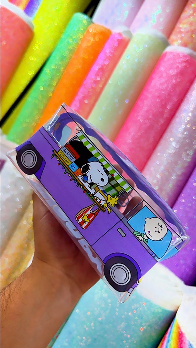 LIENZO SANRIO Y SNOOPY BUS TRANSPARENTE