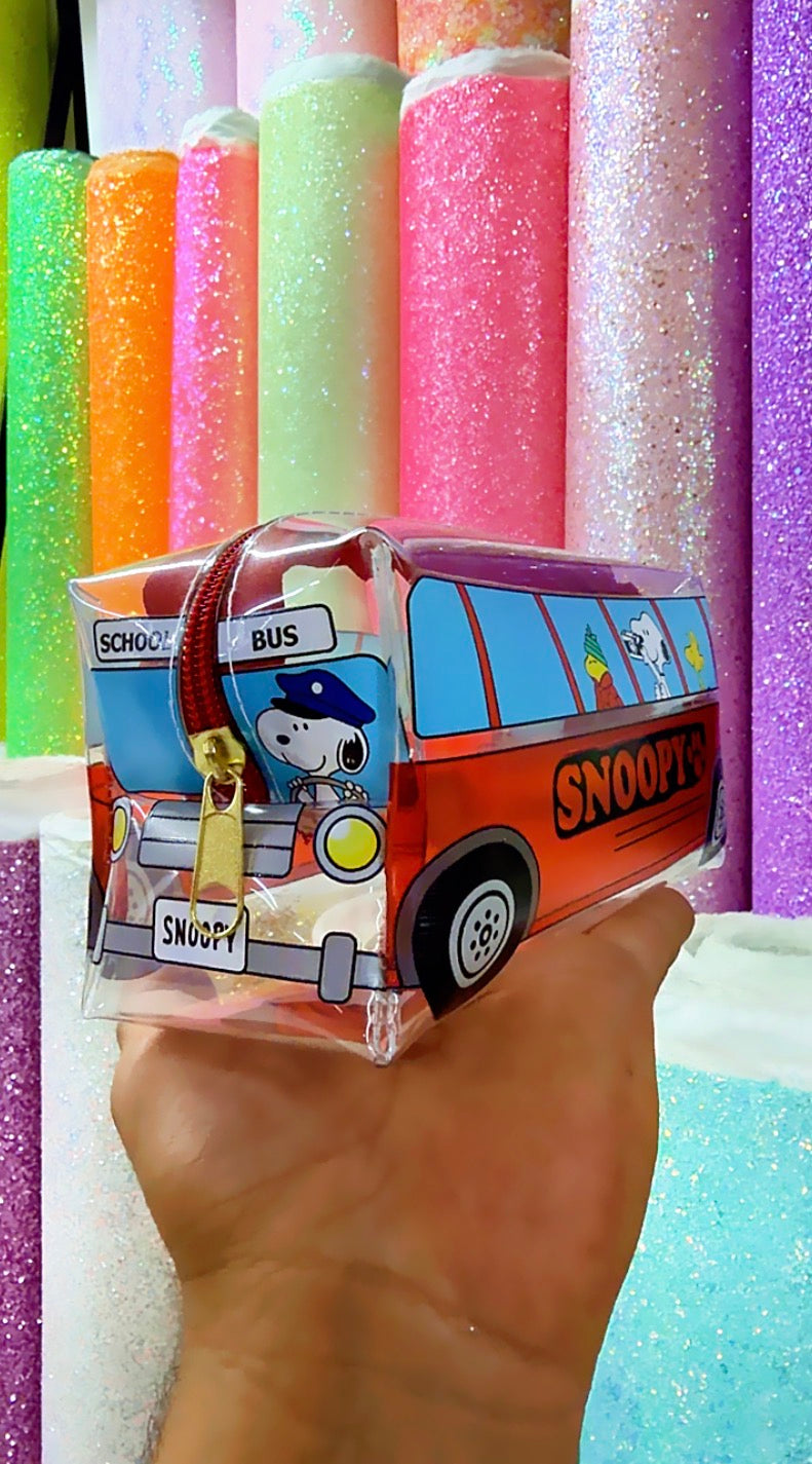 LIENZO SANRIO Y SNOOPY BUS TRANSPARENTE