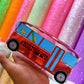 LIENZO SANRIO Y SNOOPY BUS TRANSPARENTE