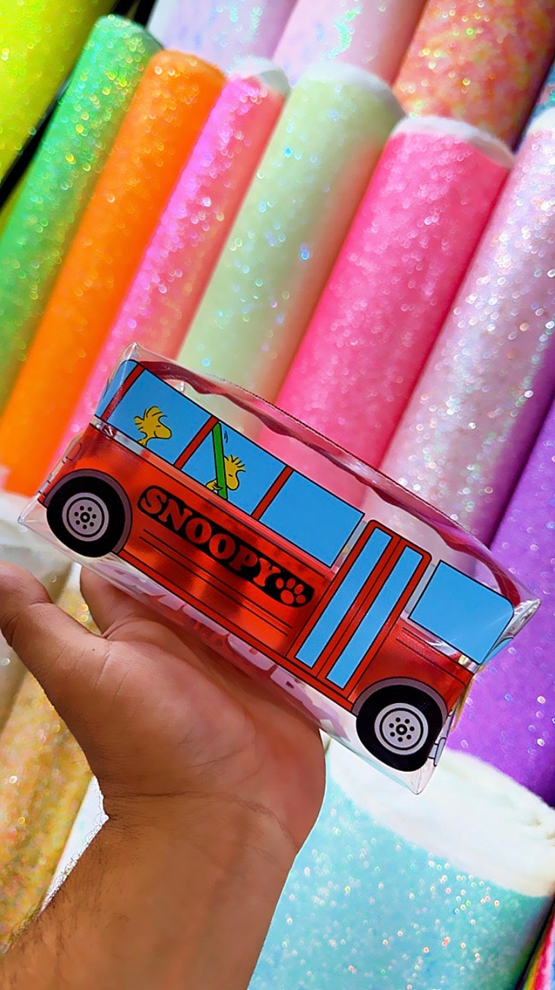 LIENZO SANRIO Y SNOOPY BUS TRANSPARENTE