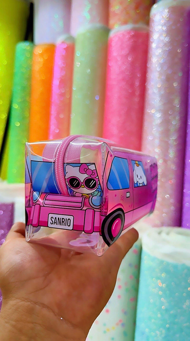 LIENZO SANRIO Y SNOOPY BUS TRANSPARENTE