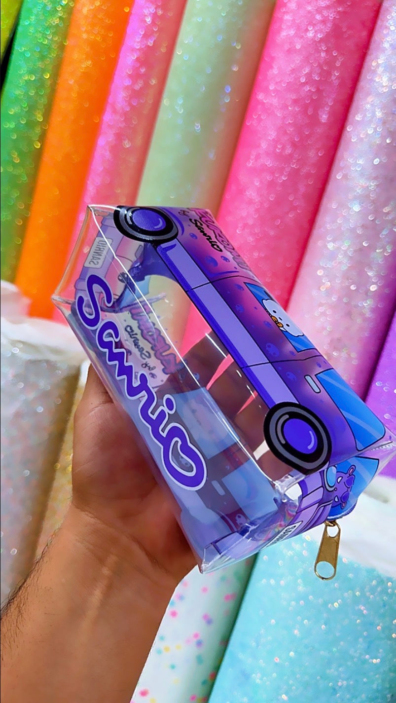 LIENZO SANRIO Y SNOOPY BUS TRANSPARENTE