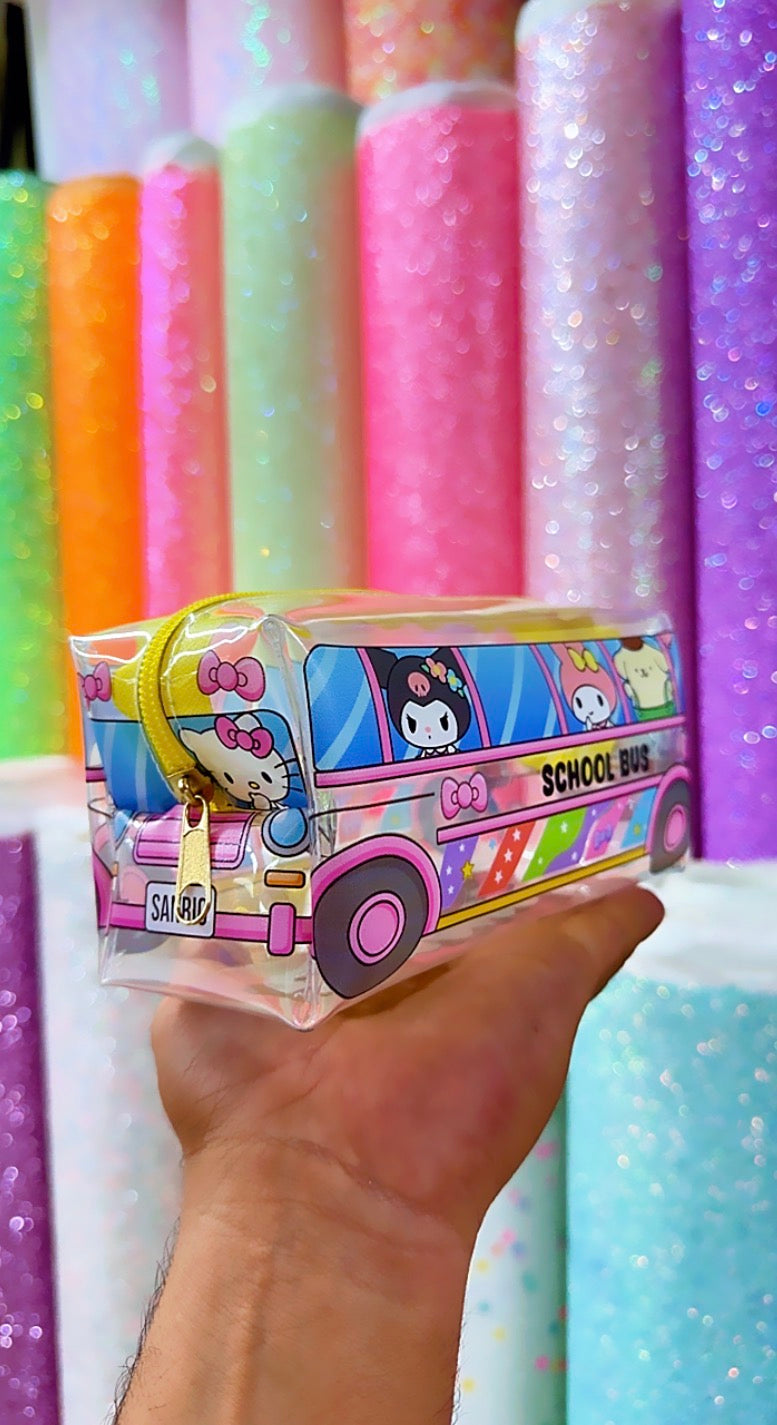 LIENZO SANRIO Y SNOOPY BUS TRANSPARENTE
