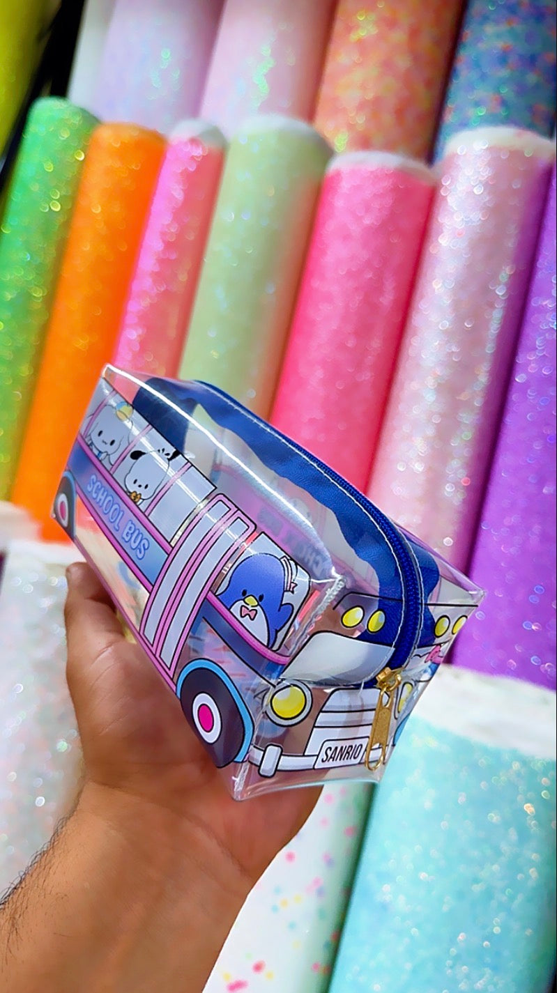 LIENZO SANRIO Y SNOOPY BUS TRANSPARENTE