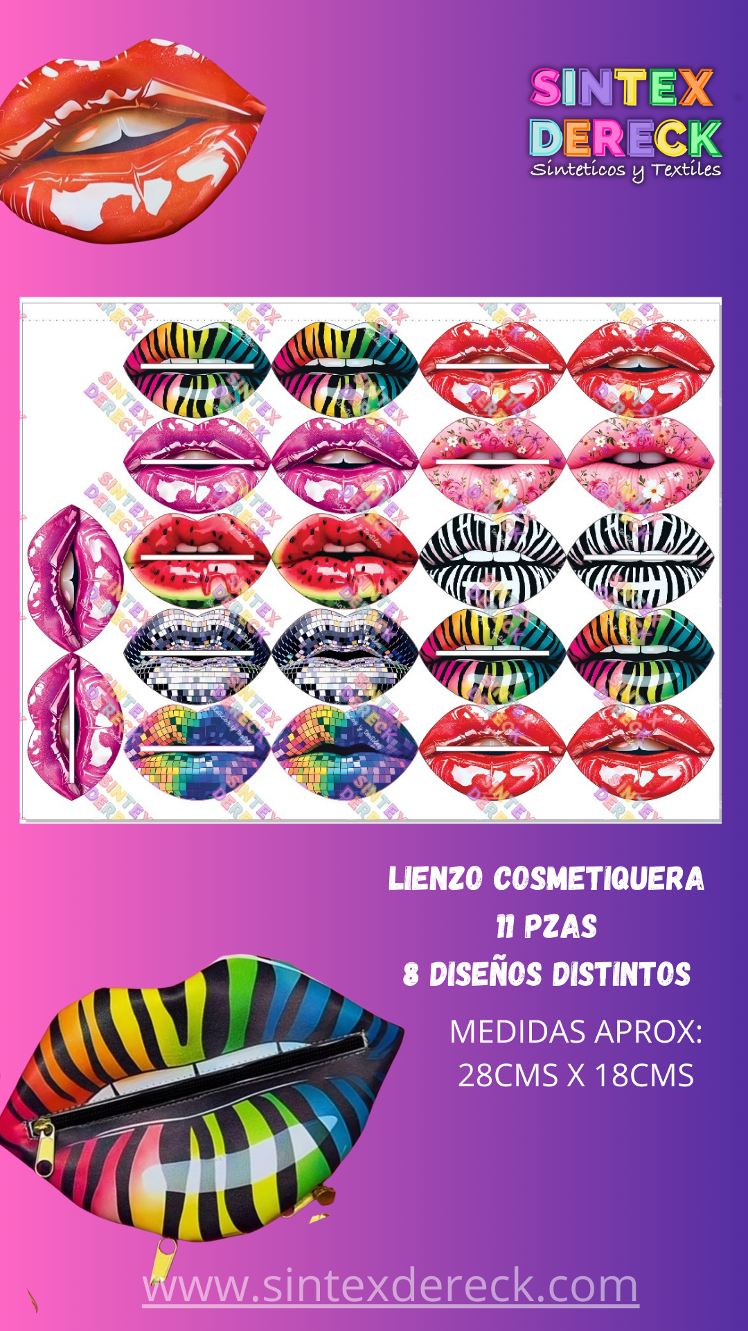 LIENZOS PARA LAPICERA/COSMETIQUERA