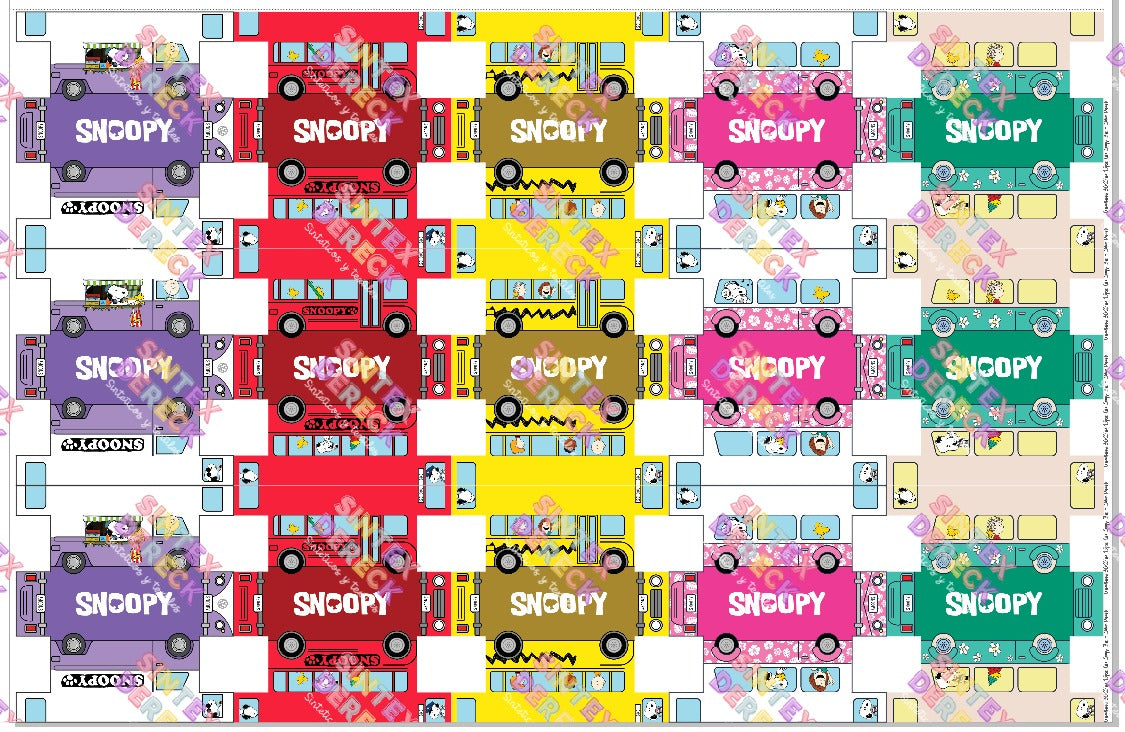 LIENZOS SNOOPY BUS