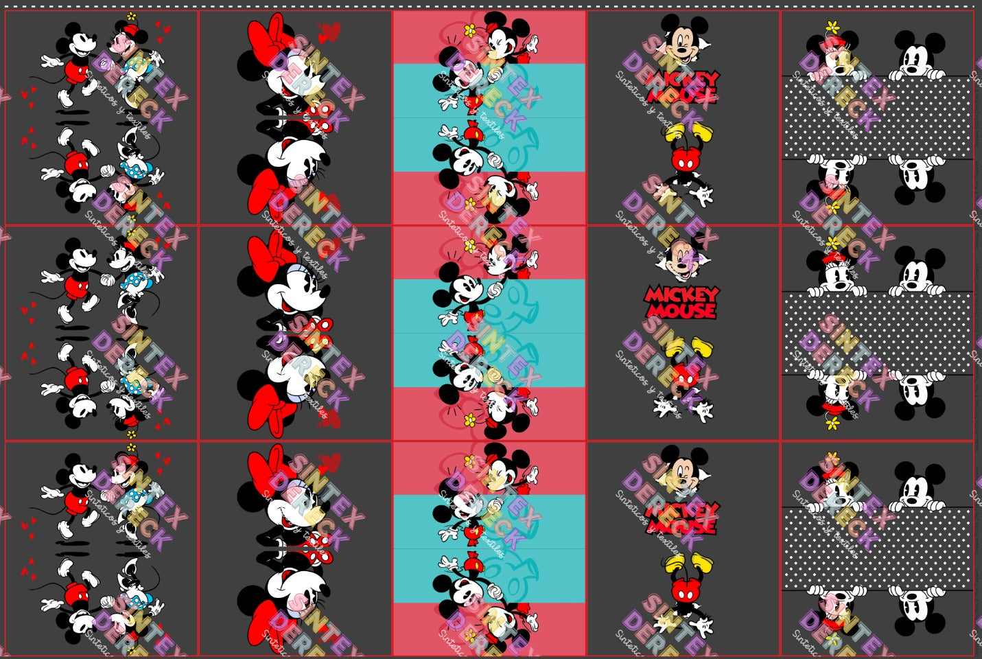 LIENZO MICKEY Y MINNIE TRANSPARENTE