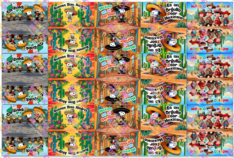 LIENZO SNOOPY MEXICANO